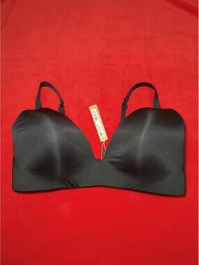 Skims Wireless Form Maternity T Shirt Demi Nursing Bra Color ONYX Size 36DDDD